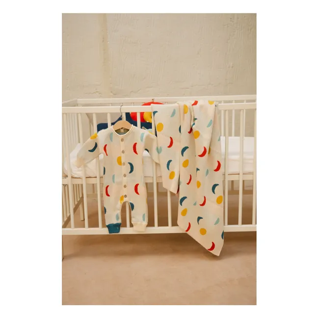 Moon Phases organic cotton jumpsuit | Ecru