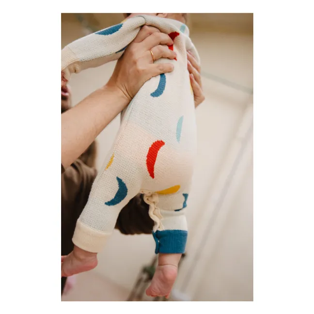 Moon Phases organic cotton jumpsuit | Ecru