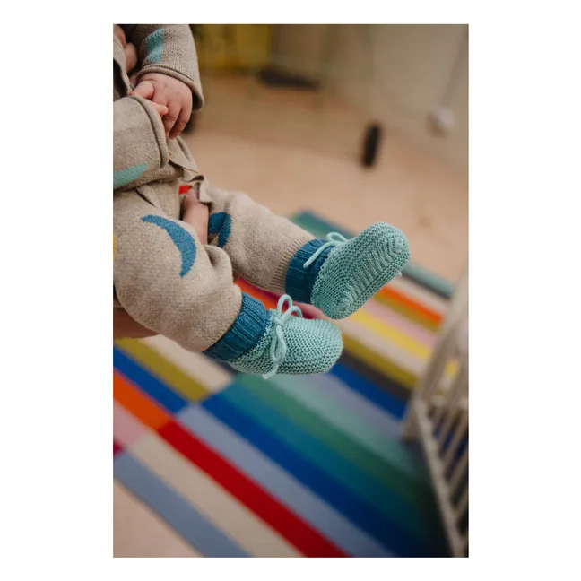 Chaussons Starfish Coton Bio | Turquoise