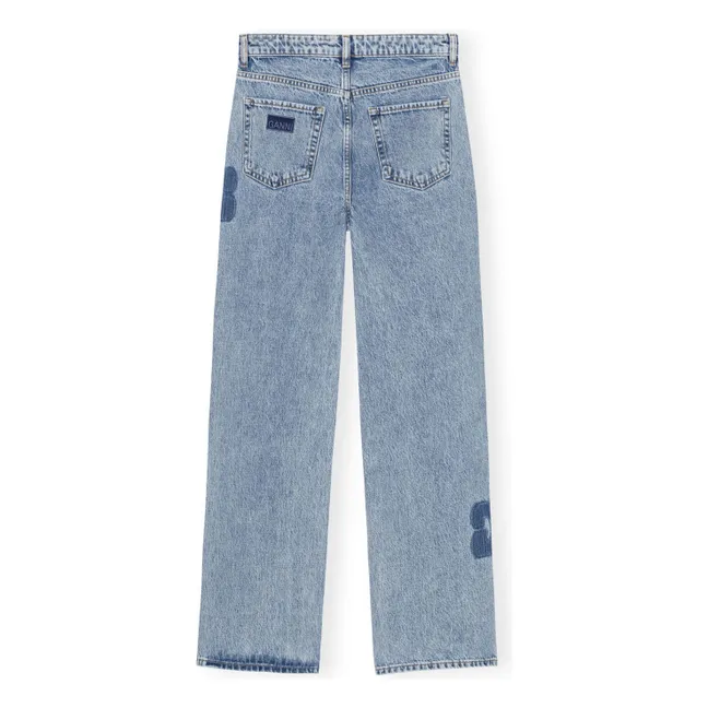 Izey Organic Cotton Patch Jeans | Mid Blue