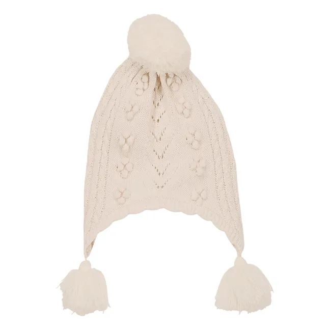 Bonnet Pompons Isolina | Crème
