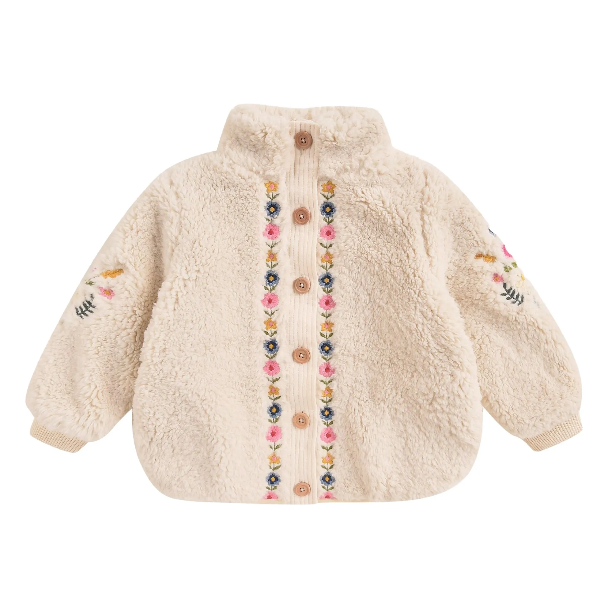 Louise Misha Cream Rosinna Fur Coat