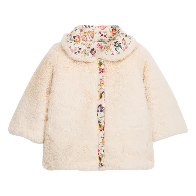 Abrigo de piel reversible Dalila Algodón orgánico | Crema