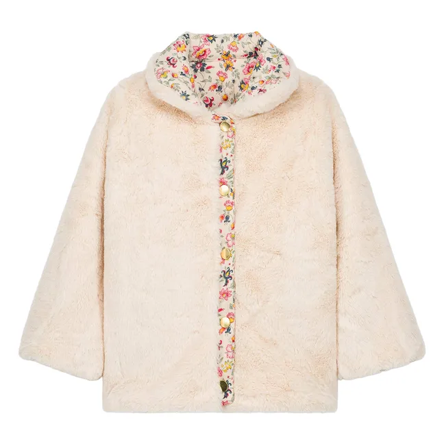 Abrigo de piel reversible Dalila Algodón orgánico | Crema