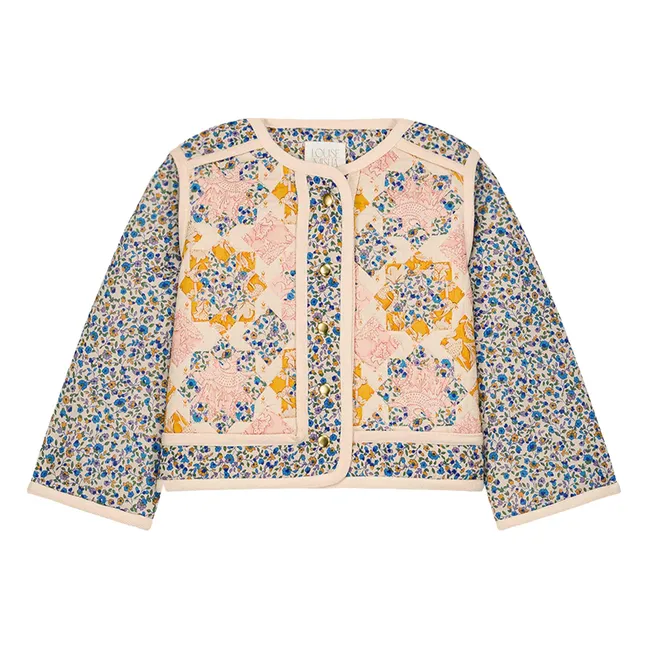 Veste Matelassée Orishane Patchwork | Bleu