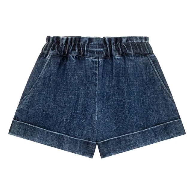 Soor Ploom - Lacey Organic Pima Cotton Knitted Shorts - Blue
