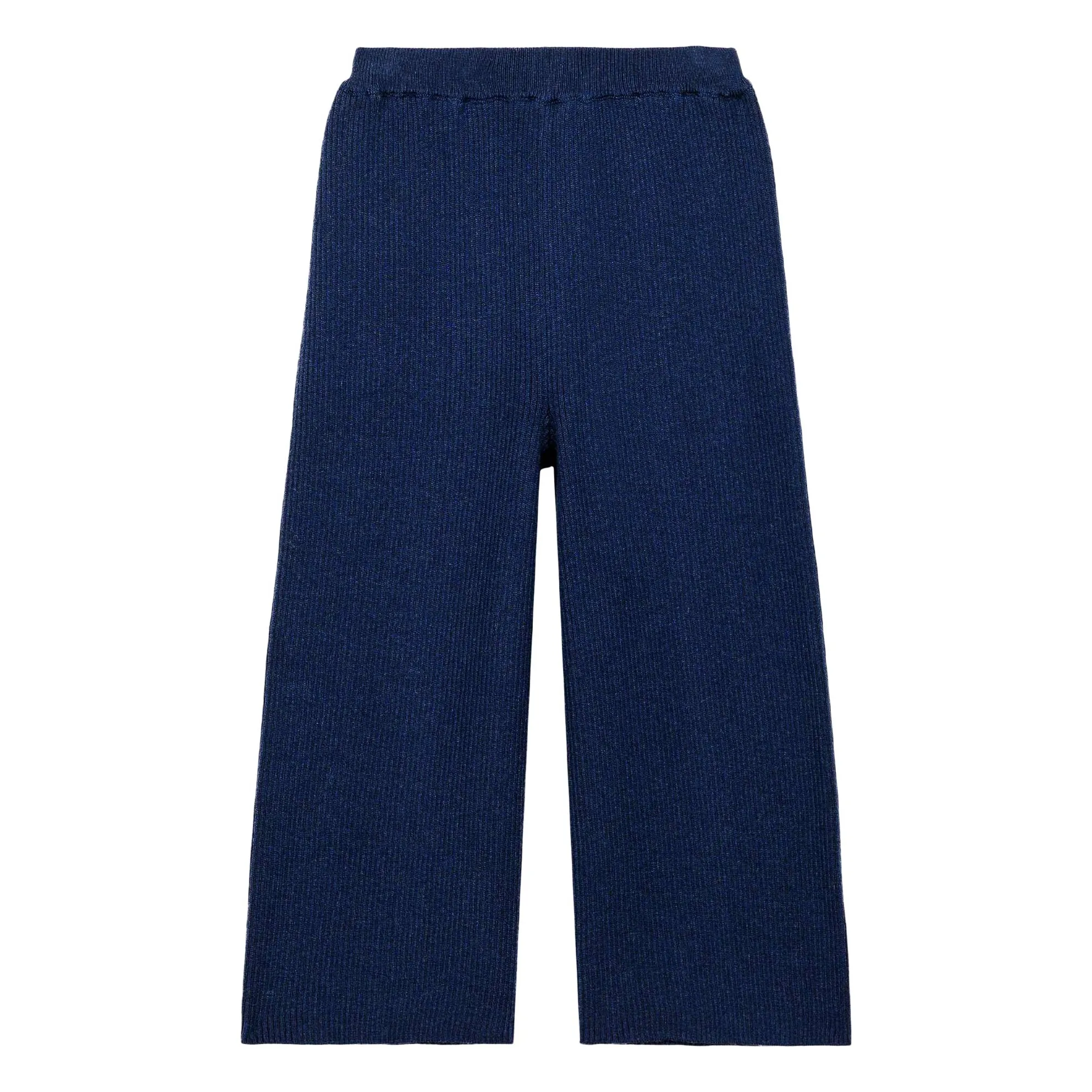 Louise Misha Navy Blue Salia Wool Wide Leg Trousers