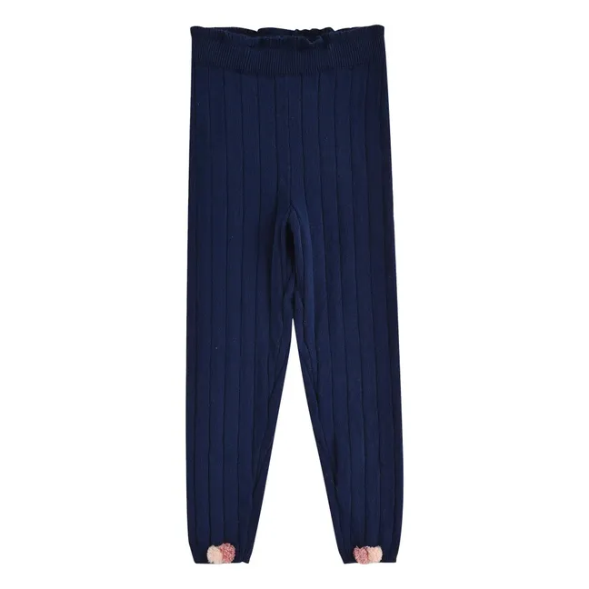 Moldavia Gerippte Legging | Navy