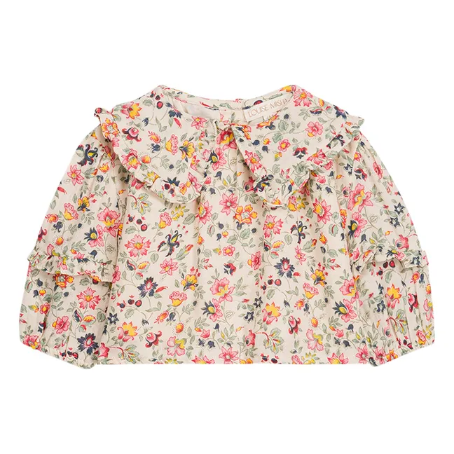 Blouse Cleo Fleurie Coton Bio | Crème