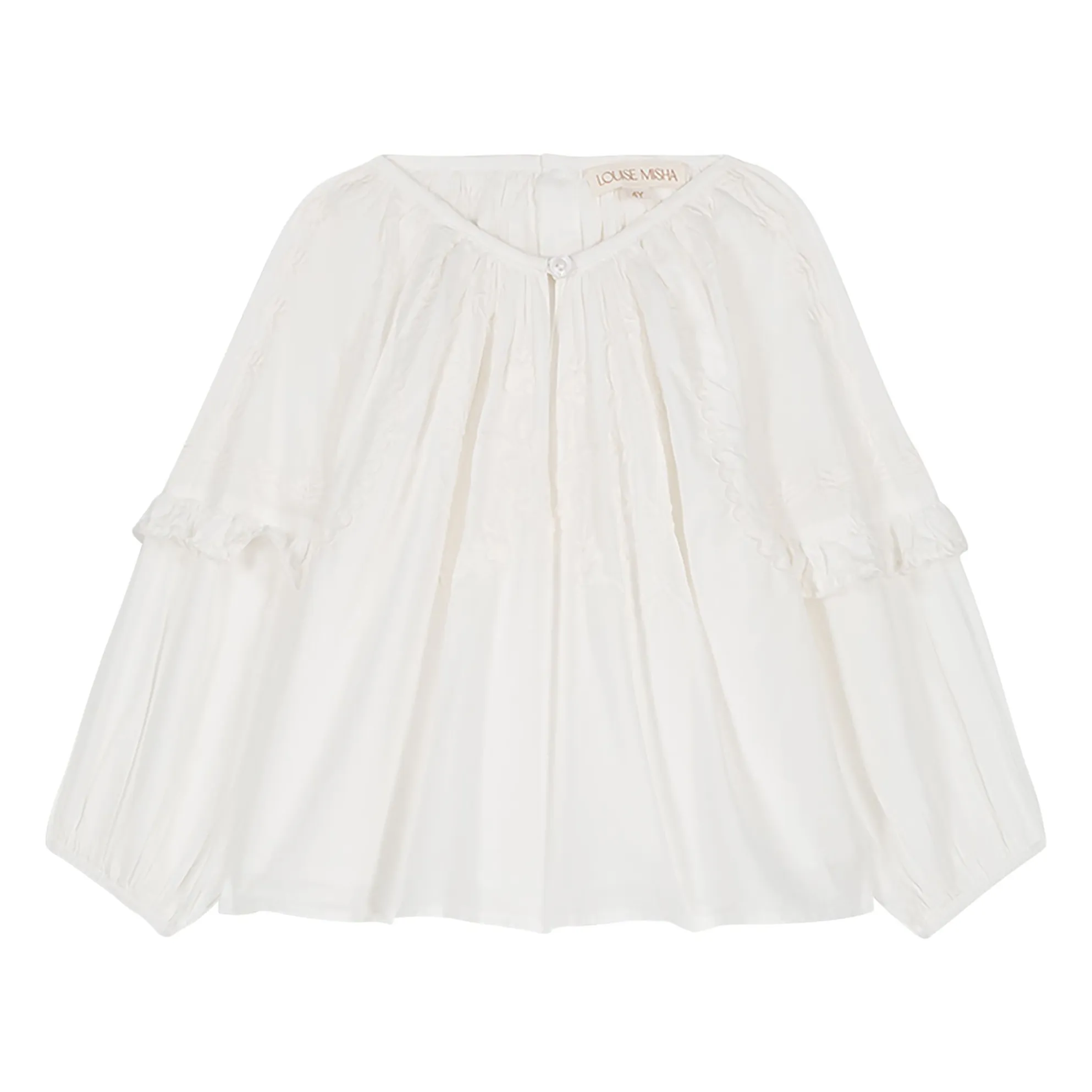 Louise Misha White Irisa Organic Cotton Blouse