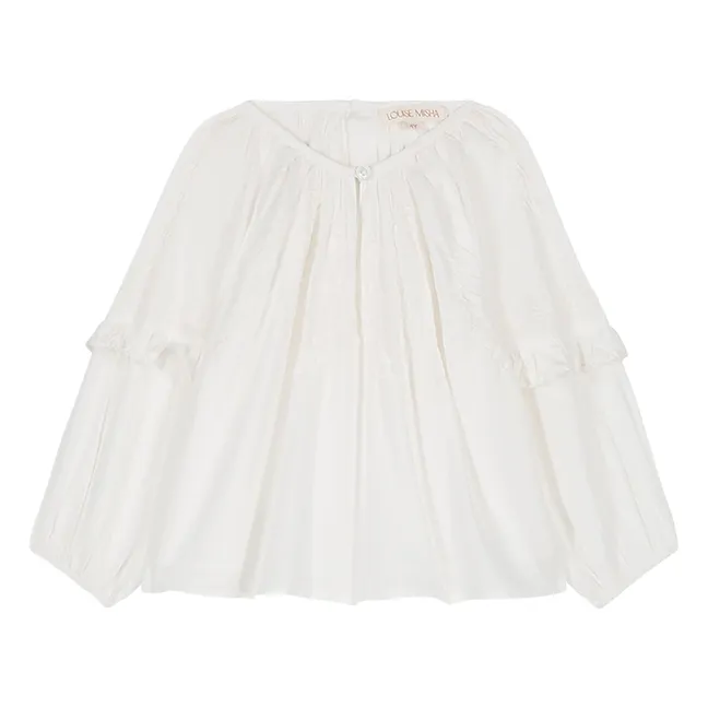 Blusa de algodón ecológico Irisa | Blanco