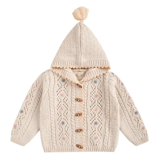 Cardigan Capuche Tonylane Laine | Crème