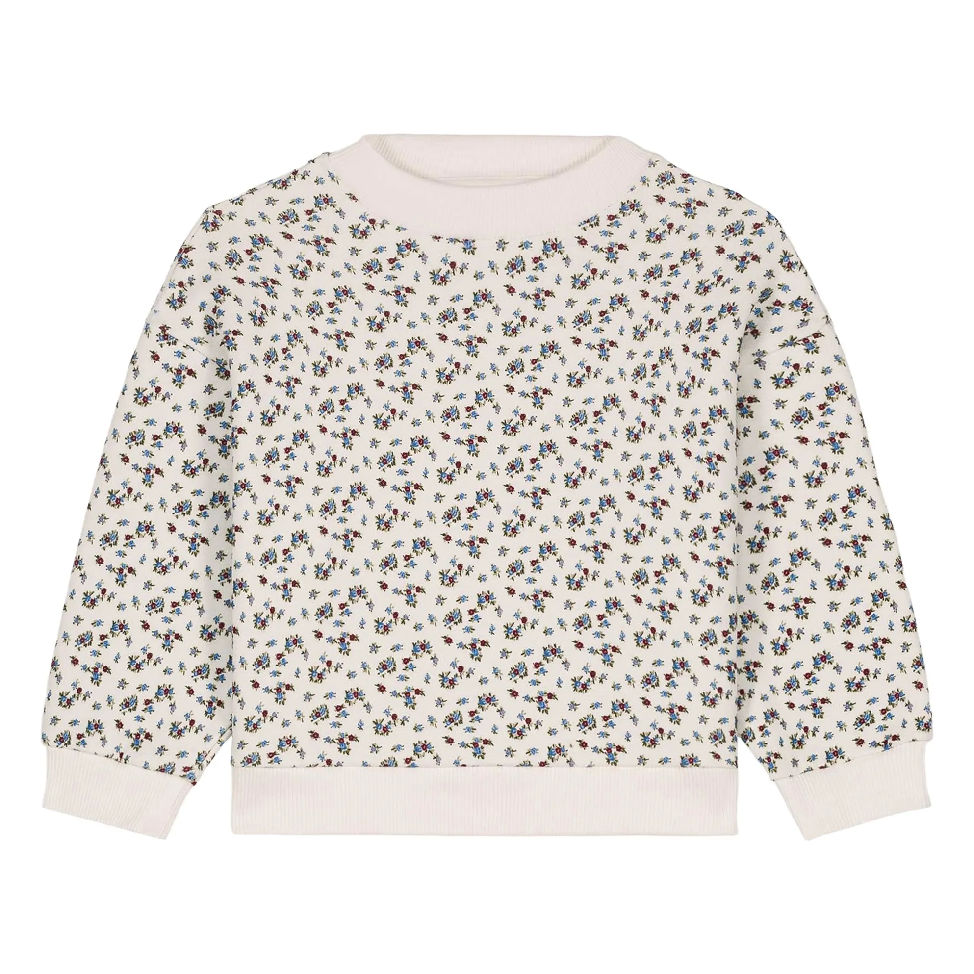 Louise Misha Cream Rosalia Organic Cotton Floral Sweatshirt