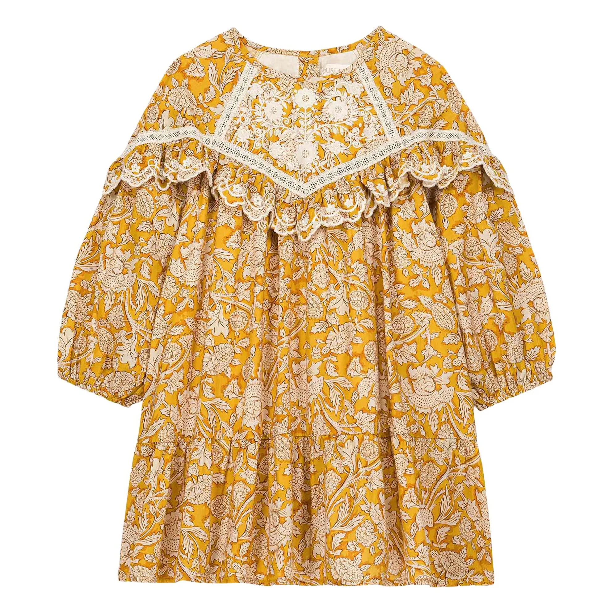 Louise Misha Honey Orana Fleurie Organic Cotton Dress