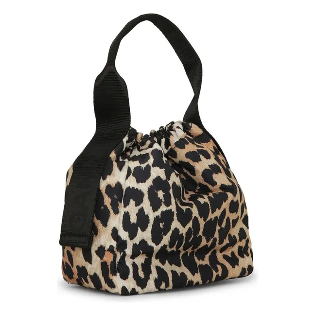 Pouch Tech Bag Printed Recycled Fibers | Leopard