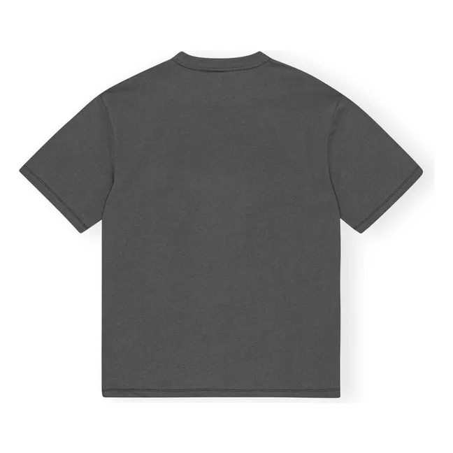 T-shirt Cherry Coton Bio et Recyclé | Gris anthracite
