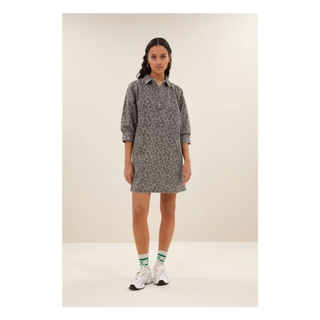 Robe Flynth Guépard Coton Bio | Gris