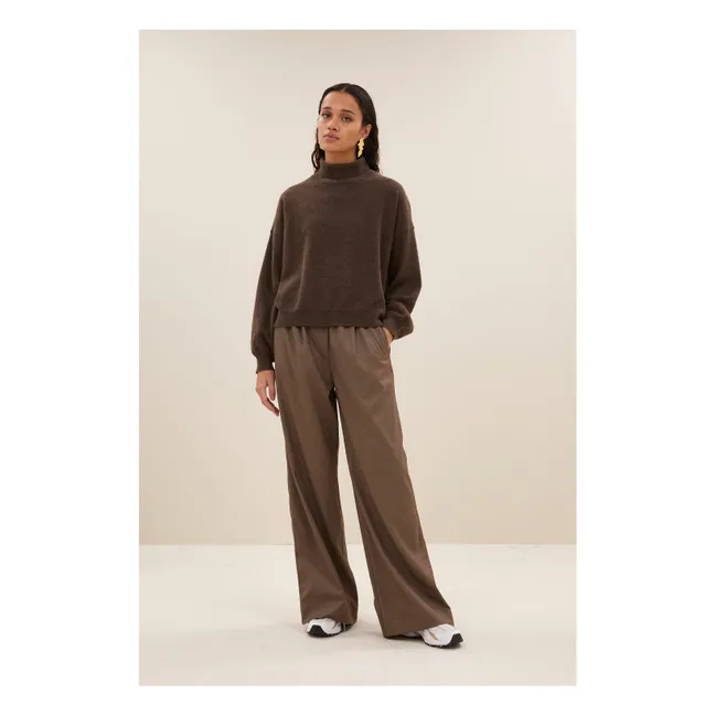 Pull Samm Laine Mérinos | Marron