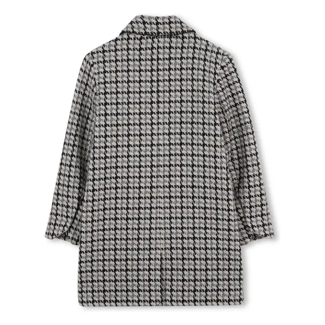 Manteau Carreaux Laine | Beige