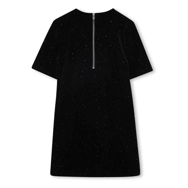 Sequined T-shirt Dress | Black