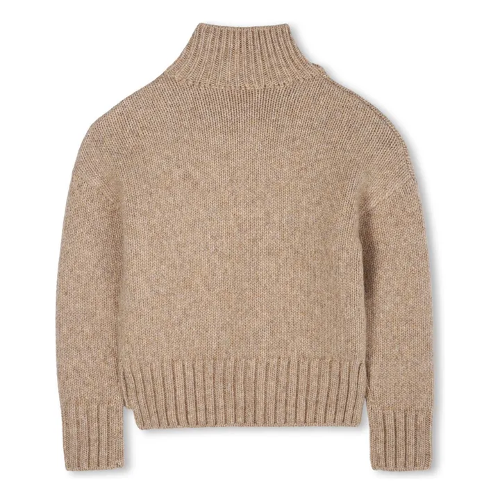 Pull Boutonné Ailes Laine | Beige- Image produit n°2