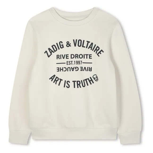 Felpa in cotone organico Zadig&amp;Voltaire | Avorio