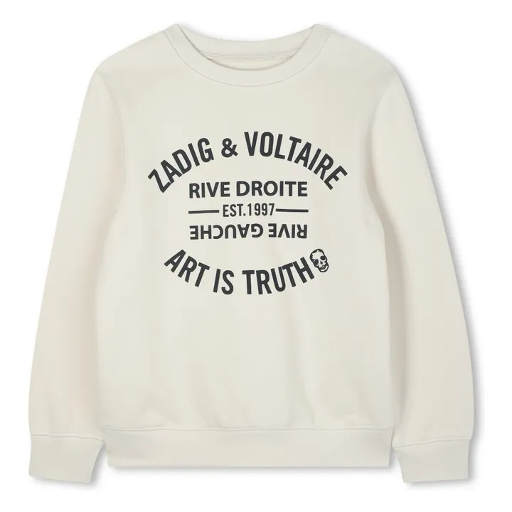 Sweat Zadig&Voltaire Coton Bio | Ivoire- Image produit n°0