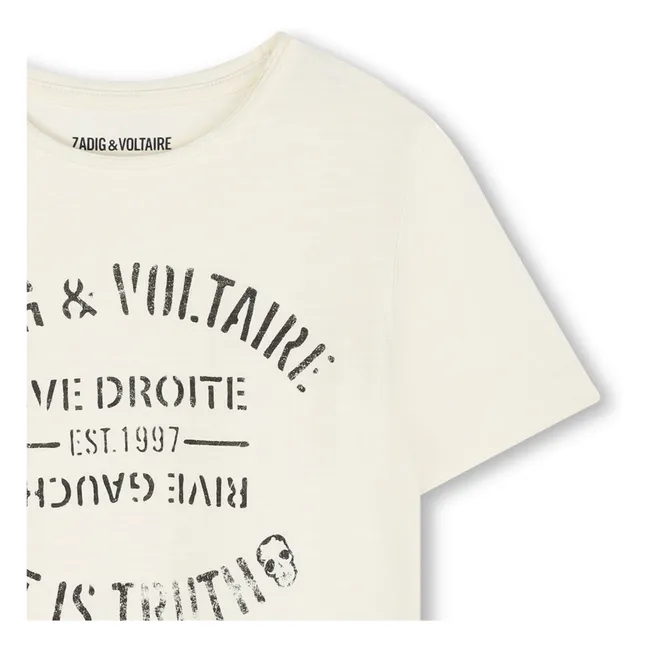 Camiseta de algodón orgánico Zadig&amp;Voltaire | Marfil
