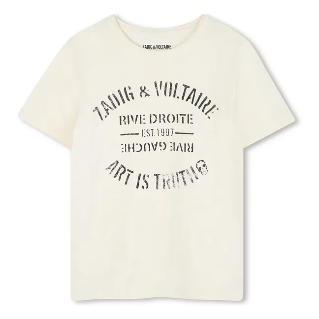 Camiseta de algodón orgánico Zadig&amp;Voltaire | Marfil