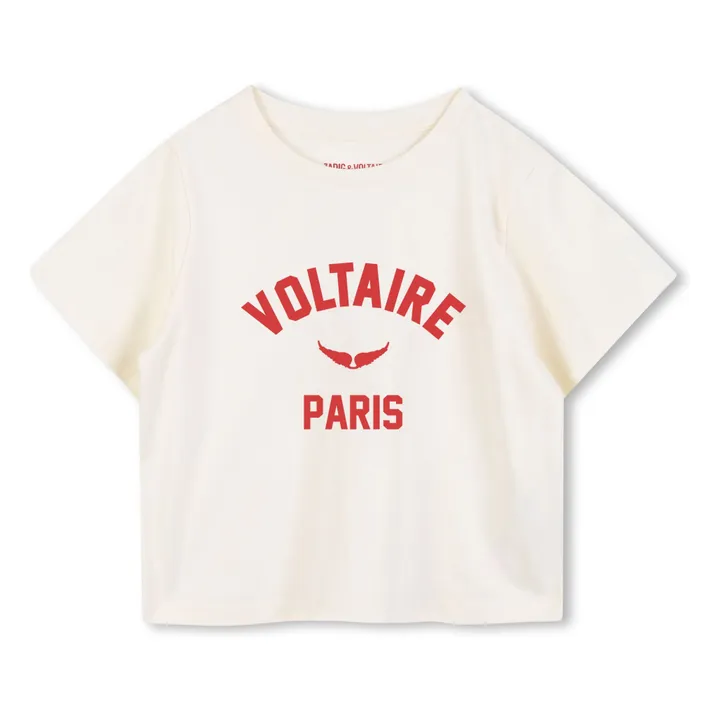 Camiseta Voltaire Paris de algodón orgánico | Marfil- Imagen del producto n°0