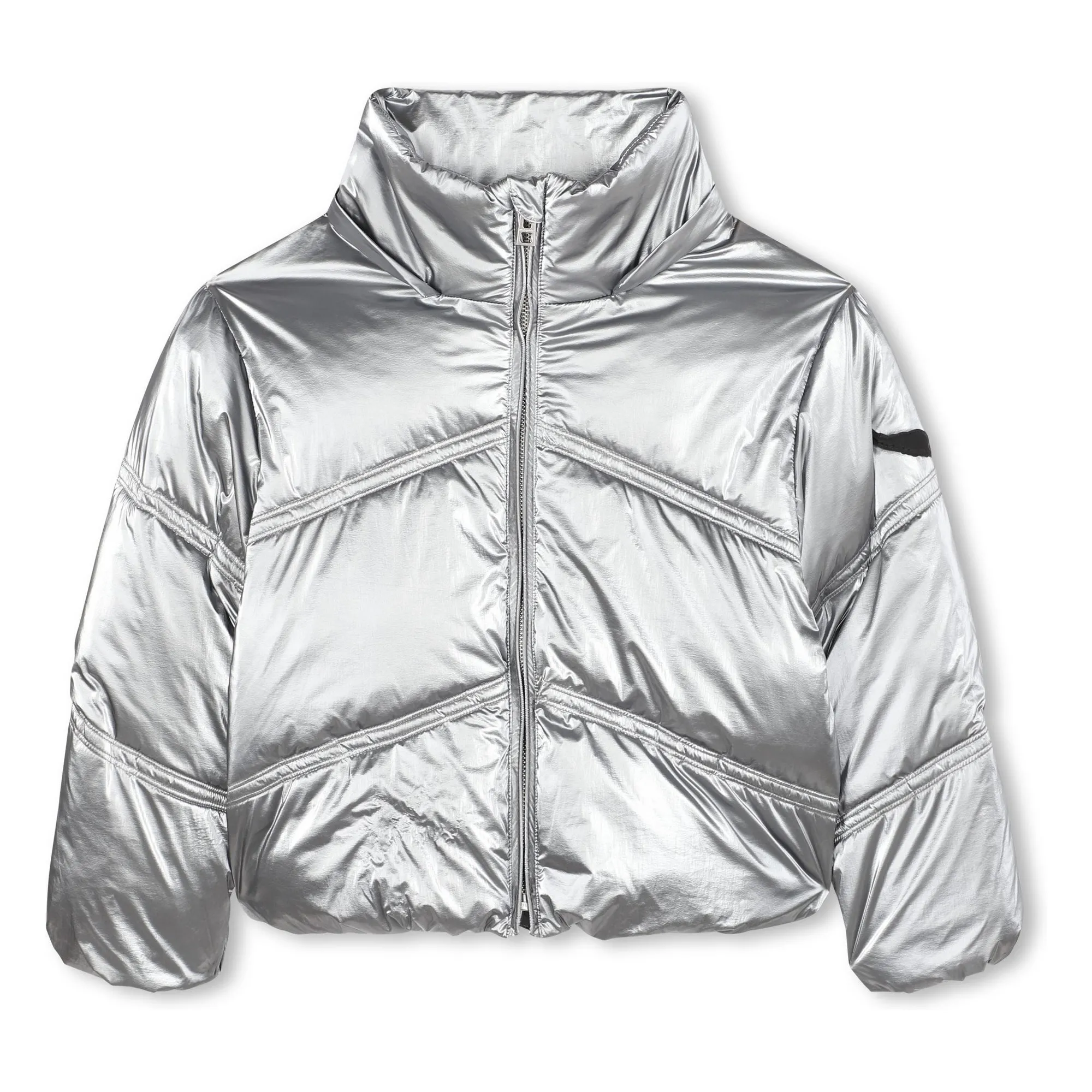 Zadig & Voltaire Silver Metallic Down Jacket