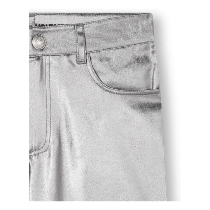 Pantalon Métallisé | Argenté- Image produit n°4