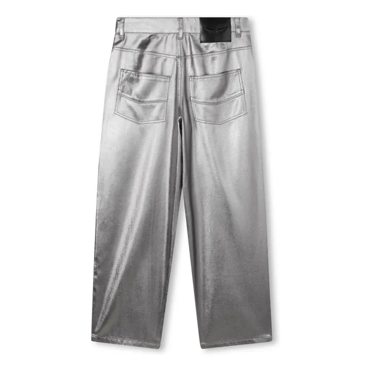 Pantalon Métallisé | Argenté- Image produit n°3