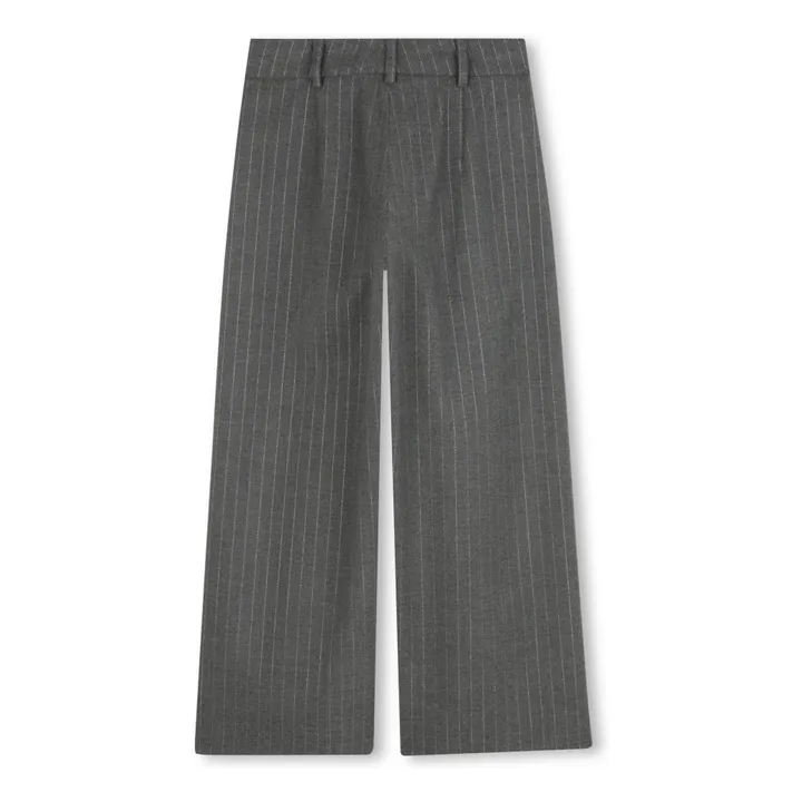 Pantalon Rayé | Gris chiné- Image produit n°3