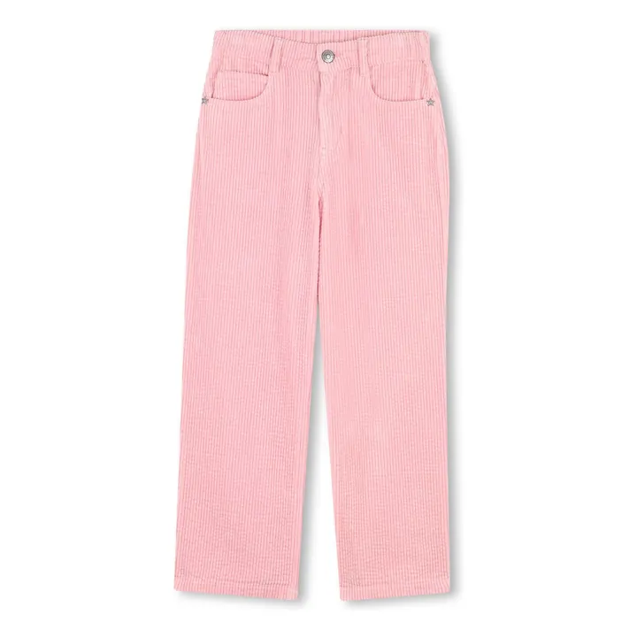 Pantalon Velours | Rose- Image produit n°0