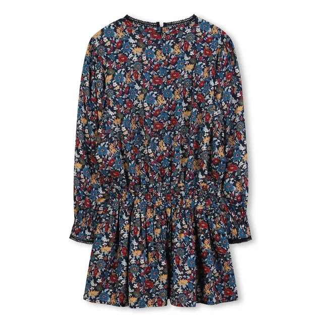 Floral dress | Navy blue