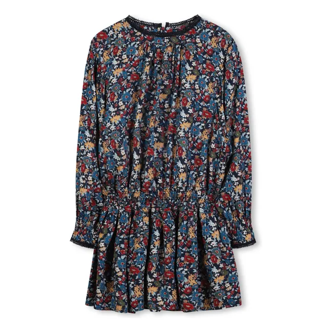 Robe Fleurie | Bleu marine