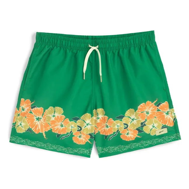 Pantaloncini da bagno Ornate Bloom Fibre riciclate | Verde
