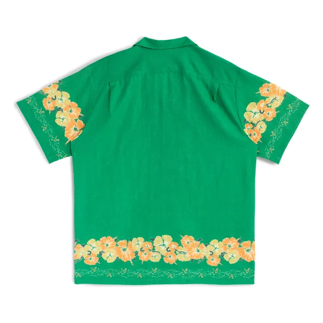 Ornate Bloom Camp blouse | Green