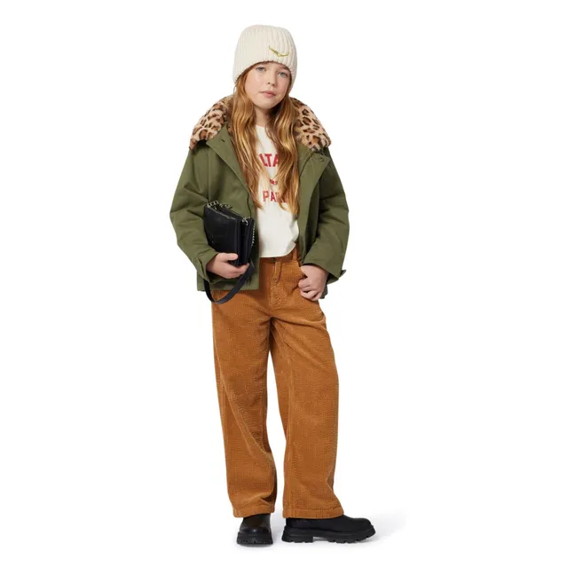 Parka de leopardo | Verde Kaki