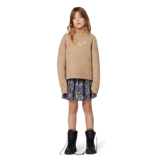 Jersey abotonado de lana | Beige