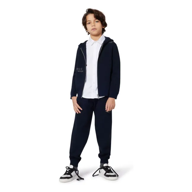 Jogger con logotipo bordado | Azul Marino