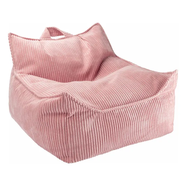 Fauteuil en velours côtelé | Rose