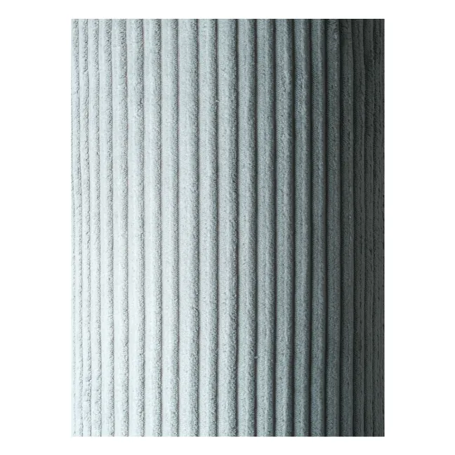 Pouf in velluto a coste | Azzurro