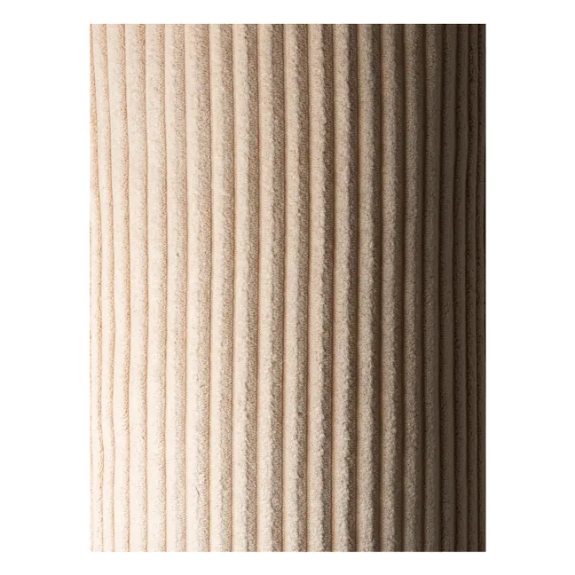 Pouf in velluto a coste | Beige