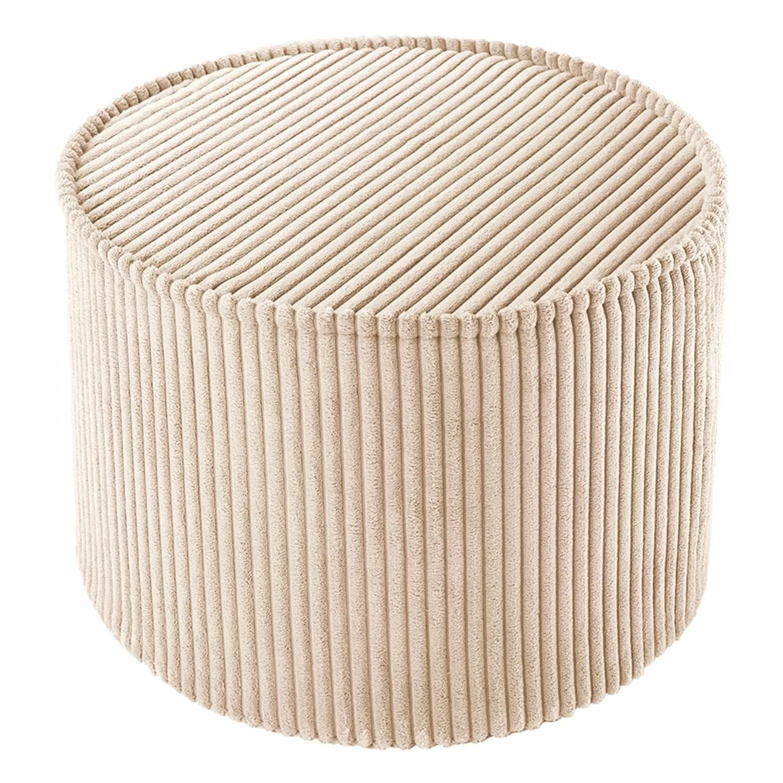 Wigiwama Beige Corduroy Pouffe