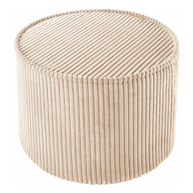 Corduroy pouffe | Beige