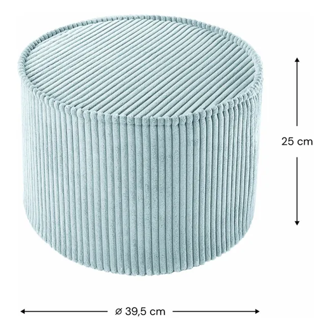 Corduroy pouffe | Light Blue