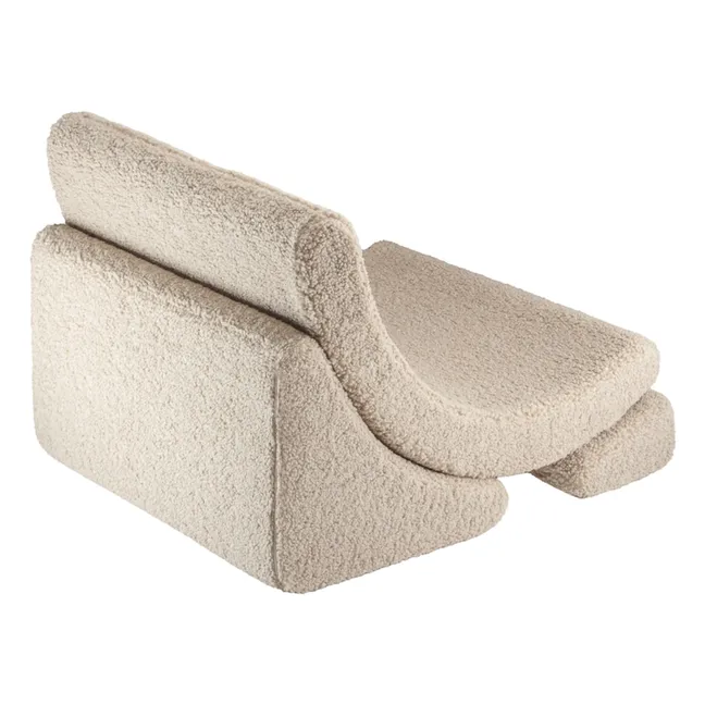 Fauteuil en teddy Moon | Beige