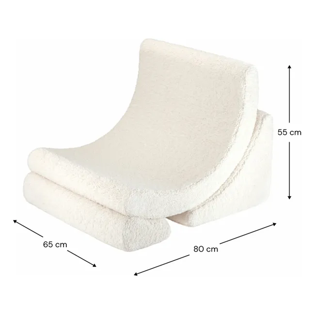 Moon teddy armchair | Ecru